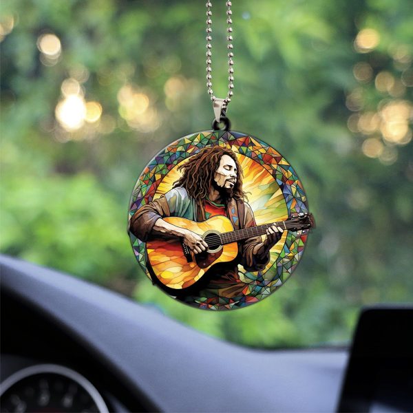 Bob Marley Custom Shape 2-sided Acrylic Car Ornament - HOATT 5851.1