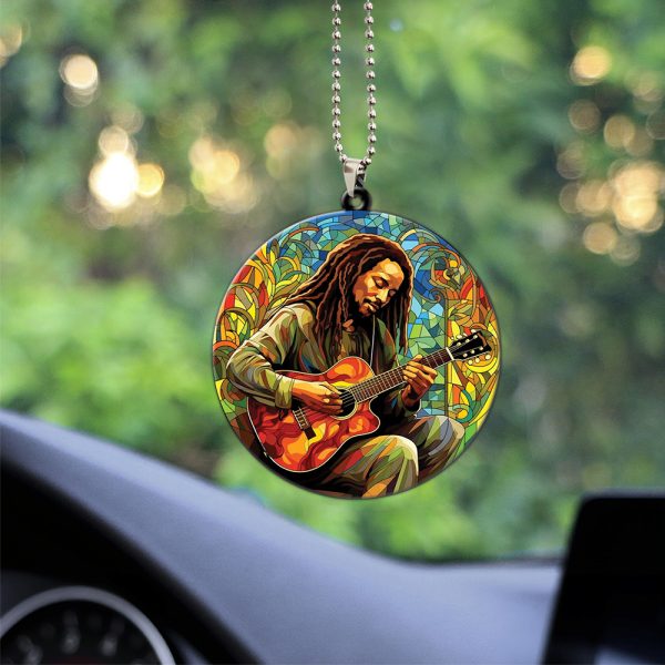 Bob Marley Custom Shape 2-sided Acrylic Car Ornament - HOATT 5851.2