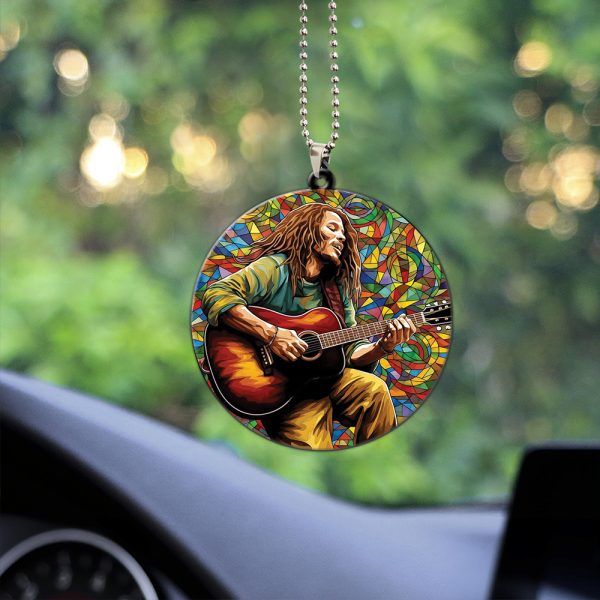 Bob Marley Custom Shape 2-sided Acrylic Car Ornament - HOATT 5851.3