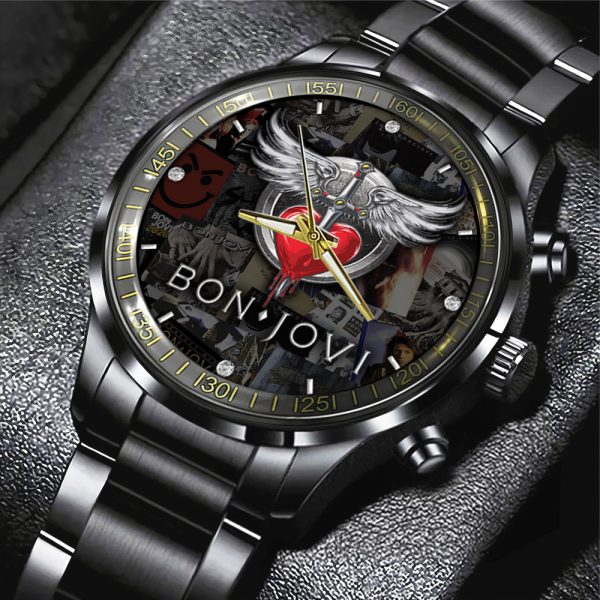Bon Jovi Black Stainless Steel Watch - GNE 1074
