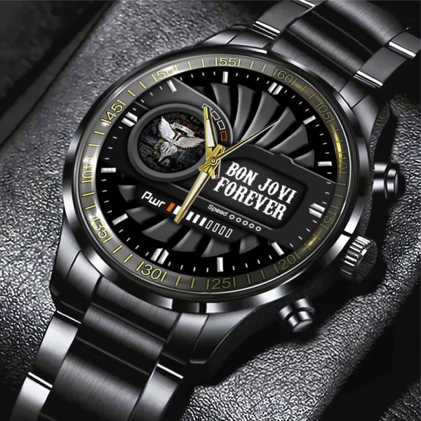 Bon Jovi Black Stainless Steel Watch - MAITM 7672
