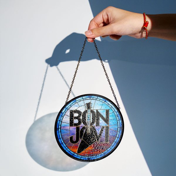 Bon Jovi Round Stained Glass Suncatcher - VANDH 3372