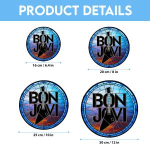 Bon Jovi Round Stained Glass Suncatcher - VANDH 3372