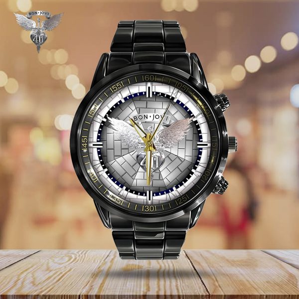 Bon Jovi Black Stainless Steel Watch - TANTN 7851