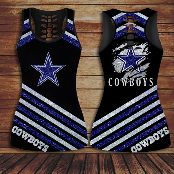 Dallas Cowboys Hollow Tank Top Leggings - VANDH 3259