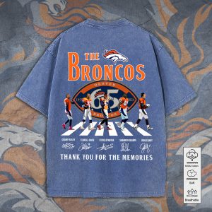 Denver Broncos 2D Acid Washed Cotton Shirt - TANTN 8015