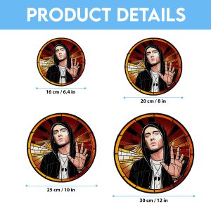 Eminem Round Stained Glass Suncatcher - VANDH 3375