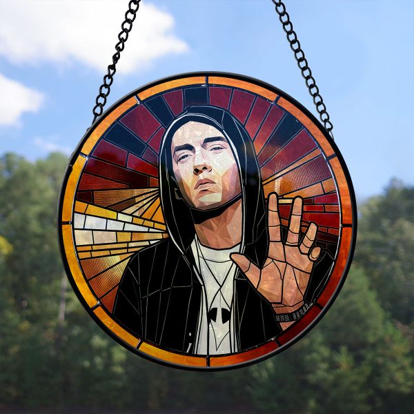 Eminem Round Stained Glass Suncatcher - VANDH 3375