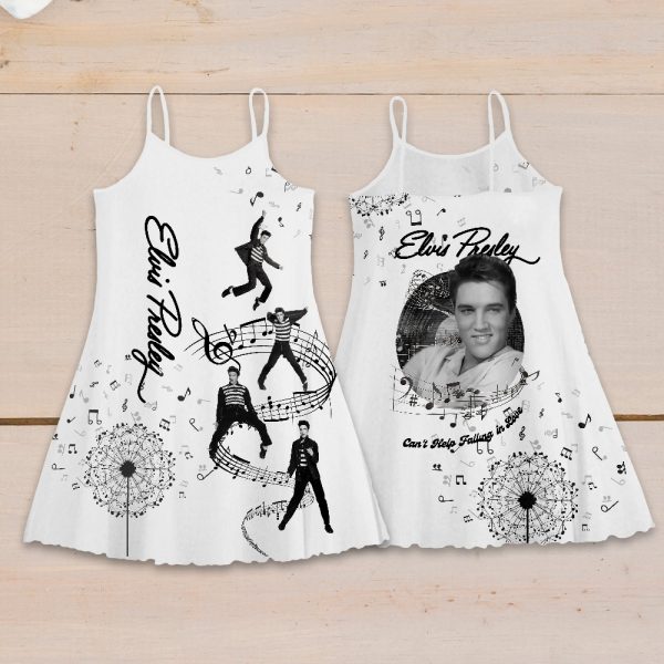 Elvis Presley 3D Strappy Swing Dress - TANTN 7817