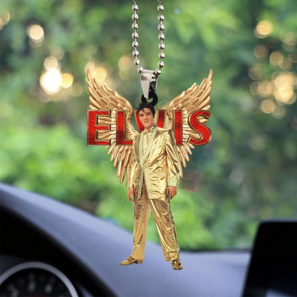 Elvis Presley Custom Shape 2-sided Acrylic Car Ornament - TANTN 7777
