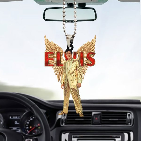 Elvis Presley Custom Shape 2-sided Acrylic Car Ornament - TANTN 7777