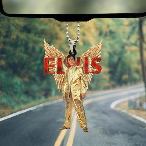 Elvis Presley Custom Shape 2-sided Acrylic Car Ornament - TANTN 7777