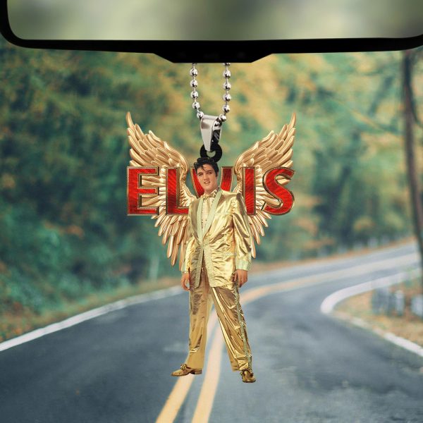 Elvis Presley Custom Shape 2-sided Acrylic Car Ornament - TANTN 7777