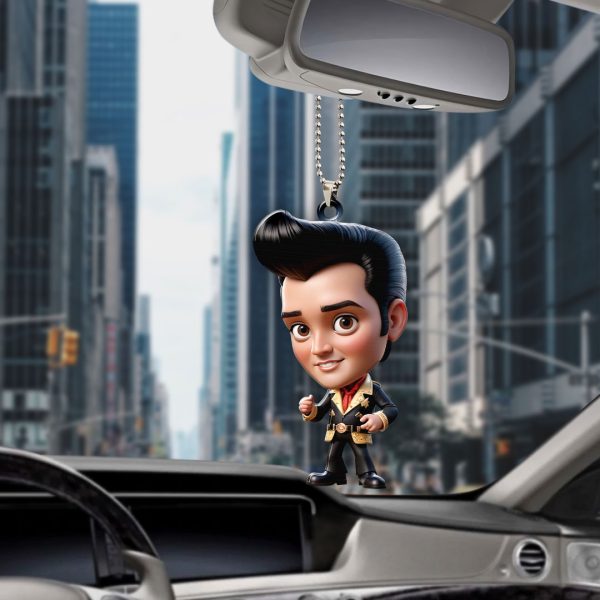 6PCS Elvis Presley Custom Shape 1-sided Acrylic Car Ornament - GNE 1276