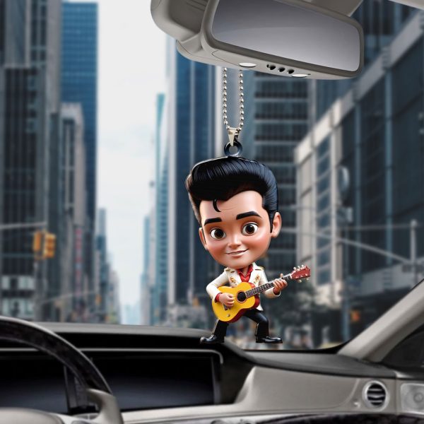 6PCS Elvis Presley Custom Shape 1-sided Acrylic Car Ornament - GNE 1276