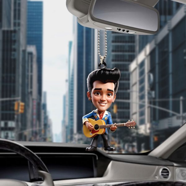 6PCS Elvis Presley Custom Shape 1-sided Acrylic Car Ornament - GNE 1276