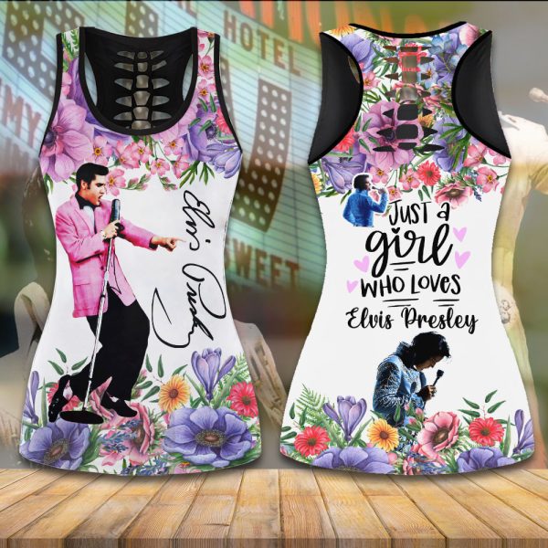 Elvis Presley Hollow Tank Top Leggings - MAITM 7865