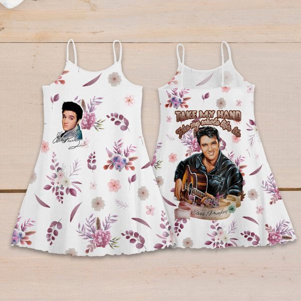 Elvis Presley 3D Strappy Swing Dress - TANTN 7816