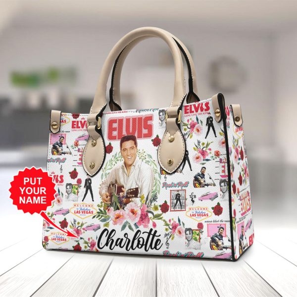 Personalized Elvis Presley Leather HandBag - VANDH 3349