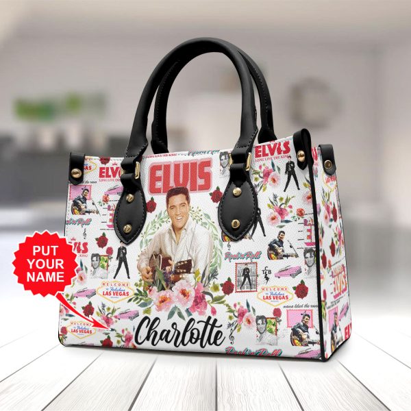 Personalized Elvis Presley Leather HandBag - VANDH 3349