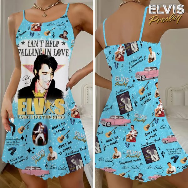 Elvis Presley 3D Strappy Swing Dress - VANDH 3295