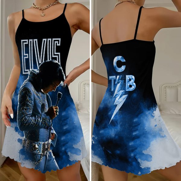 Elvis Presley 3D Strappy Swing Dress - GNE 1030