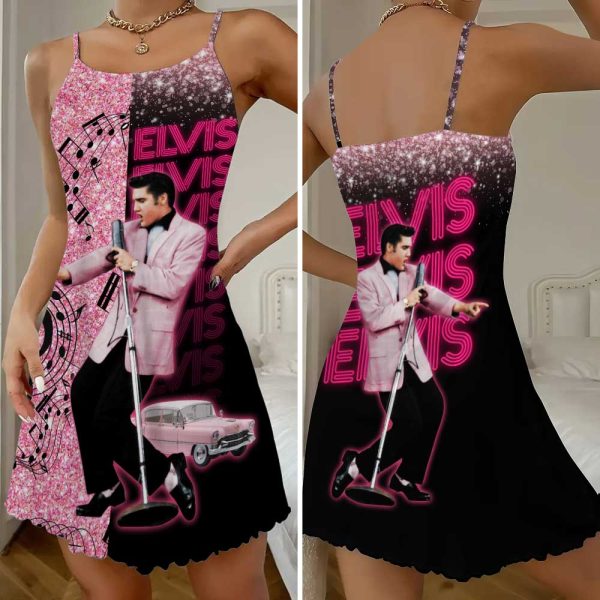 Elvis Presley 3D Strappy Swing Dress - GNE 1114