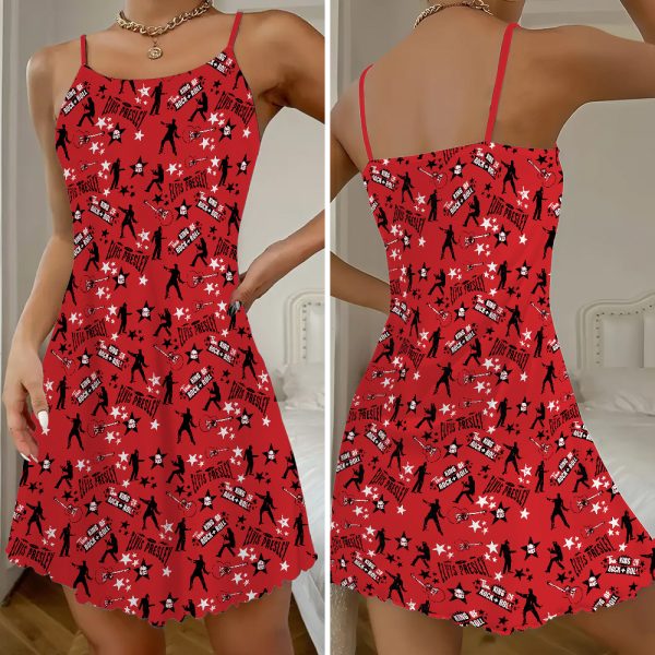 Elvis Presley 3D Strappy Swing Dress - GNE 1234
