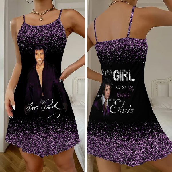 Elvis Presley 3D Strappy Swing Dress - HOATT 5874