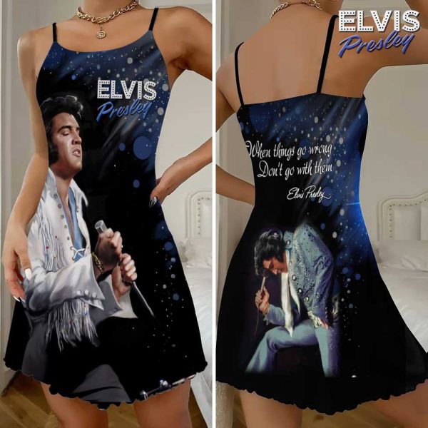Elvis Presley 3D Strappy Swing Dress - HOATT 5947