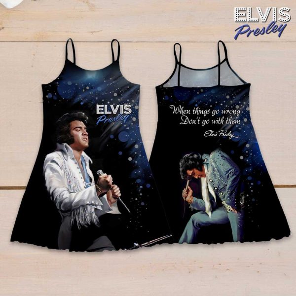 Elvis Presley 3D Strappy Swing Dress - HOATT 5947