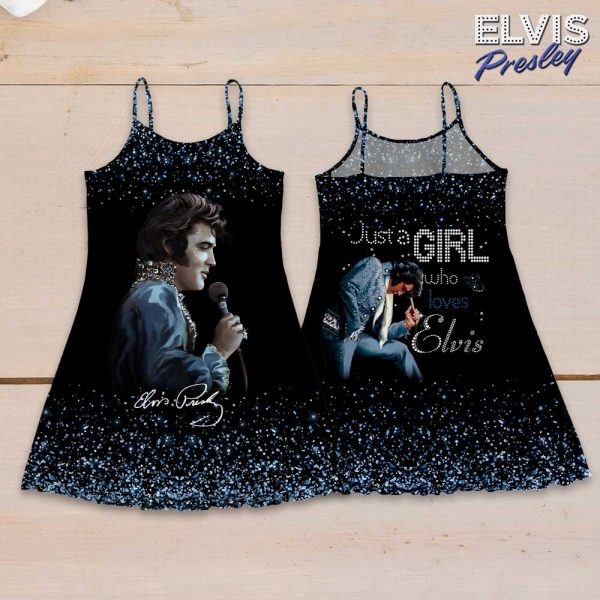 Elvis Presley 3D Strappy Swing Dress - HOATT 5948