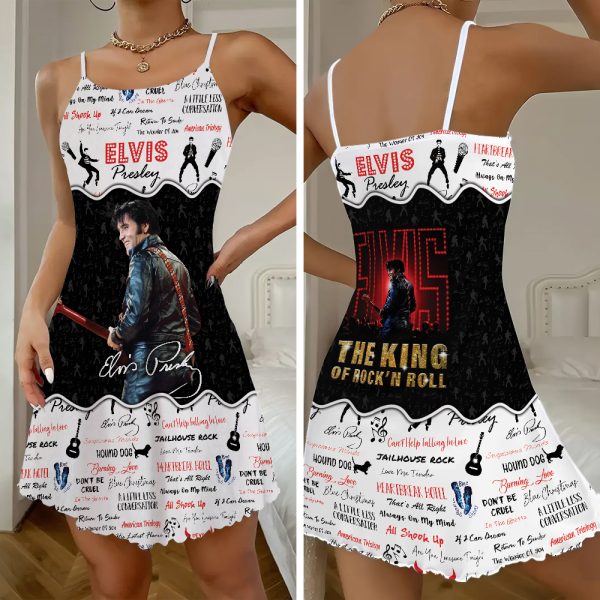 Elvis Presley 3D Strappy Swing Dress - HOATT 5949