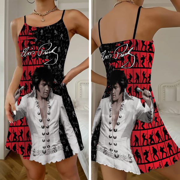 Elvis Presley 3D Strappy Swing Dress - HOATT 5950