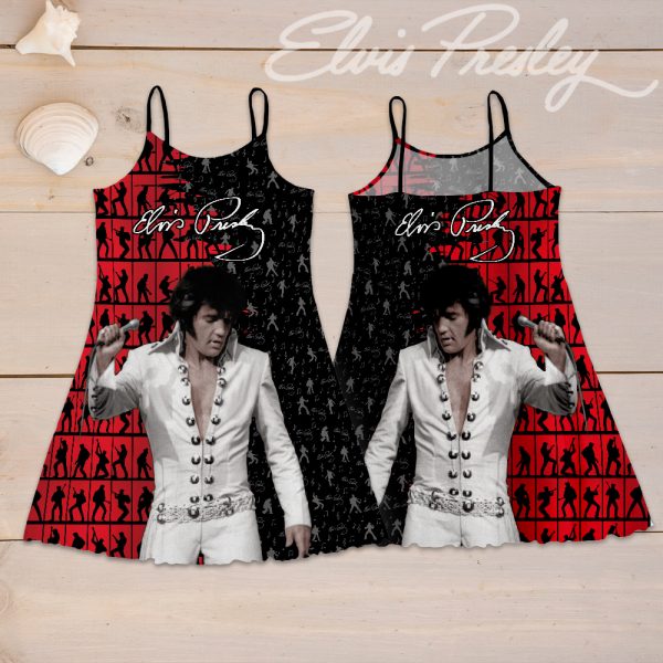 Elvis Presley 3D Strappy Swing Dress - HOATT 5950