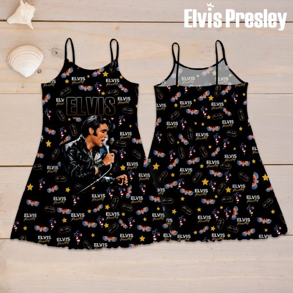 Elvis Presley 3D Strappy Swing Dress - HOATT 6050