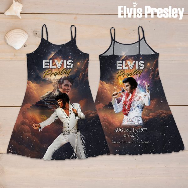 Elvis Presley 3D Strappy Swing Dress - HOATT 6051