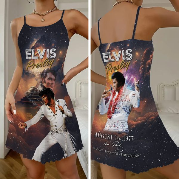 Elvis Presley 3D Strappy Swing Dress - HOATT 6051