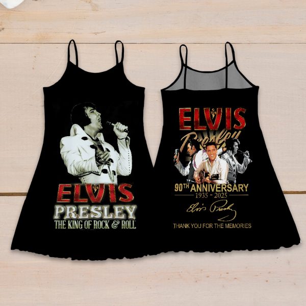 Elvis Presley 3D Strappy Swing Dress - TANTN 7818