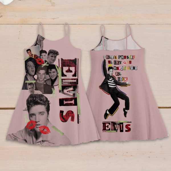 Elvis Presley 3D Strappy Swing Dress - TANTN 7819