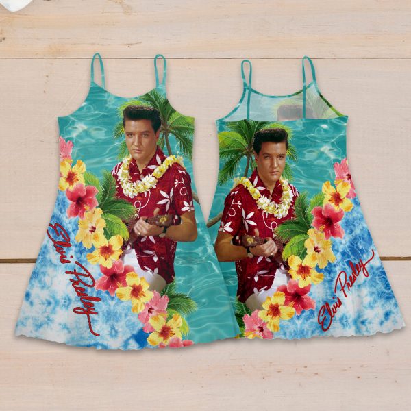 Elvis Presley 3D Strappy Swing Dress - TANTN 7839