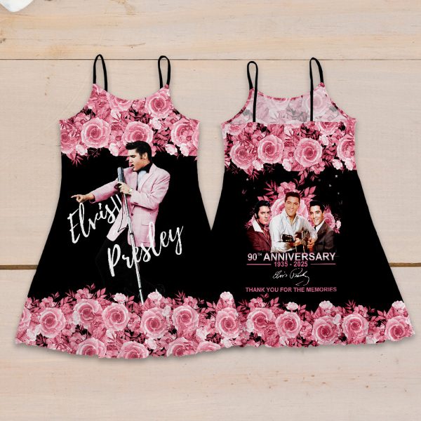Elvis Presley 3D Strappy Swing Dress - TANTN 7840