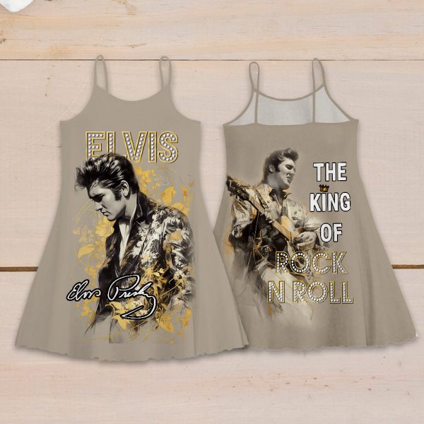 Elvis Presley 3D Strappy Swing Dress - TANTN 7871