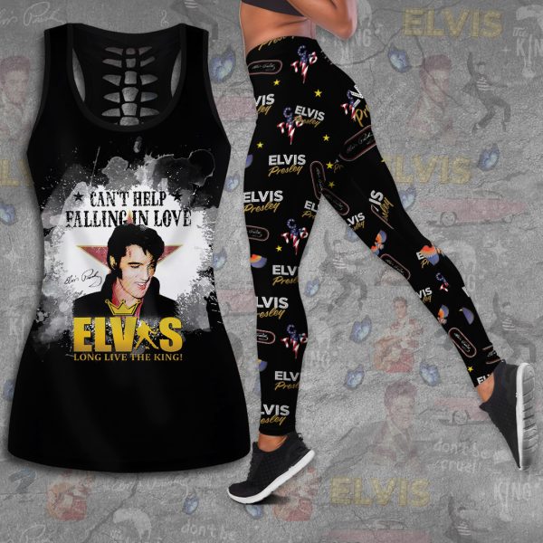 Elvis Presley Hollow Tank Top Leggings - TANTN 7642