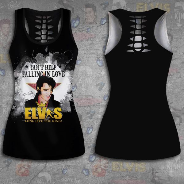 Elvis Presley Hollow Tank Top Leggings - TANTN 7642