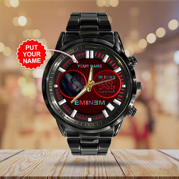 Personalized Eminem Black Stainless Steel Watch - HOATT 5934