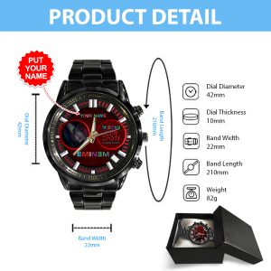 Personalized Eminem Black Stainless Steel Watch - HOATT 5934