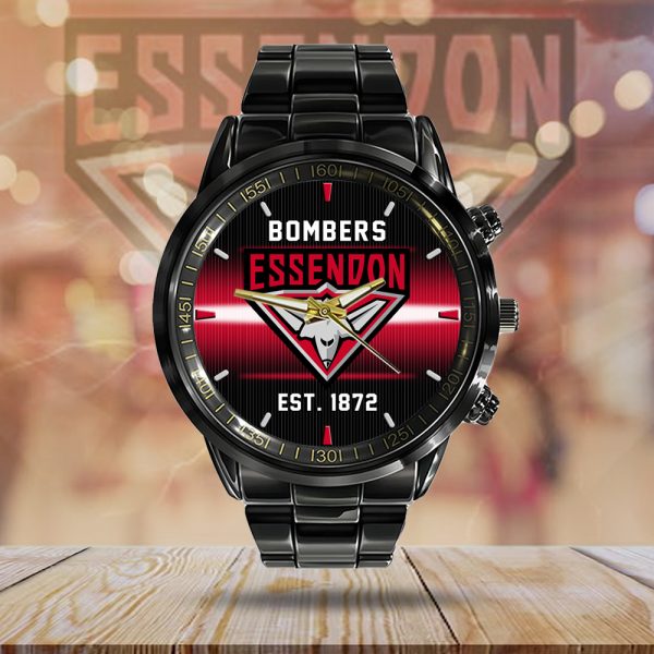 Essendon FC Black Stainless Steel Watch - MAITM 7901