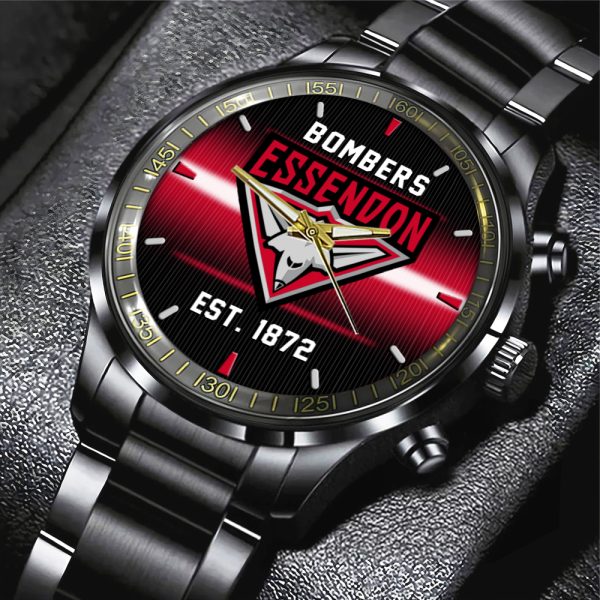 Essendon FC Black Stainless Steel Watch - MAITM 7901