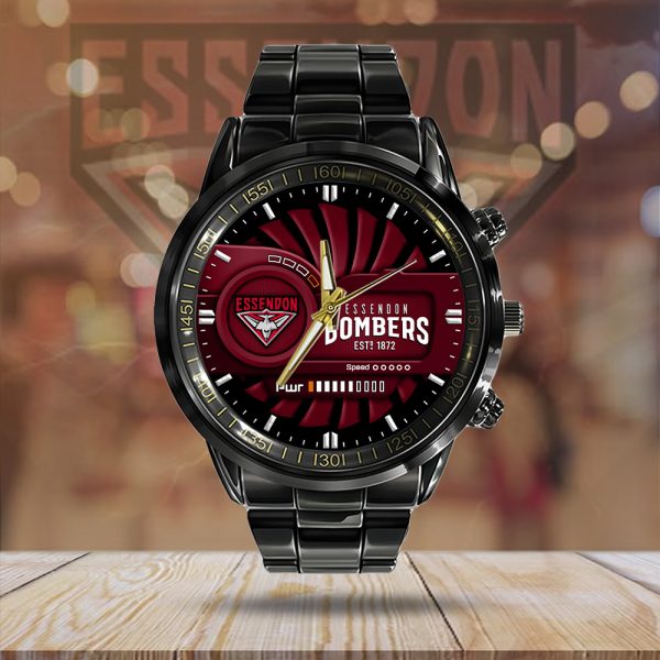 Essendon FC Black Stainless Steel Watch - MAITM 7913